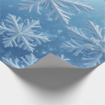 Snow Crystals Wrapping Paper
