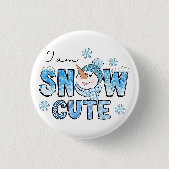 Snow Cute 3 Cm Round Badge (Front)