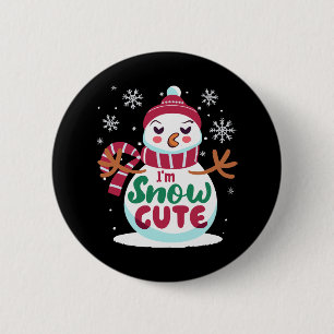 Snow Cute! Embrace the Winter Charm of Christmas 6 Cm Round Badge
