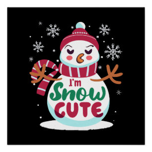 Snow Cute! Embrace the Winter Charm of Christmas Poster