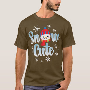 Snow Cute Happy Snowman Let it Snow Graphic T-Shirt