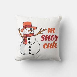 Snow Cute Throw Pillow