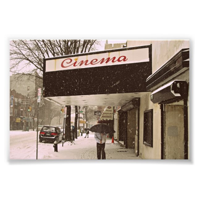 Snow Day At The Cinema Photo Print (Front)