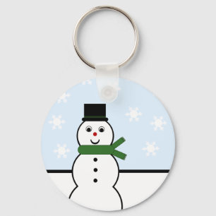 Snow Day Snowman Keychain