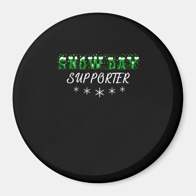 Snow Day Supporter Merry Christmas Magnet (Front)