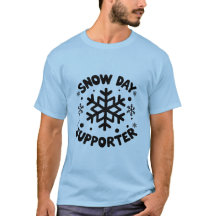 Snow Day Supporter T-Shirt - Winter Snowflake Desi