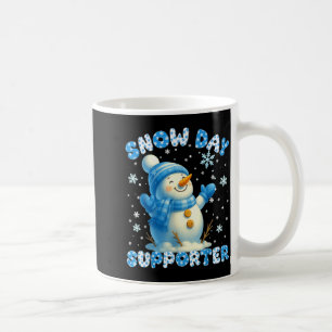 Snow Day Suprter Cute Snowman Snowflake Christmas  Coffee Mug
