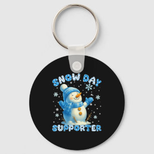 Snow Day Suprter Cute Snowman Snowflake Christmas  Key Ring