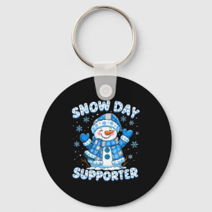 Snow Day Suprter Cute Snowman Snowflake Christmas  Key Ring