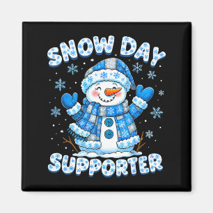 Snow Day Suprter Cute Snowman Snowflake Christmas Magnet