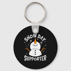 Snow Day Suprter Snowflake Funny Teacher Christmas Key Ring