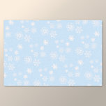 Snow Day  Tissue Paper<br><div class="desc">Delicate silvery snowflakes from vintage designs float in a pattern across a foggy blue background.  That's wintry weather if ever there was,  and suitable for the season.  Whether you celebrate Christmas,  Hanukkah,  or every snowy day,  this tissue is the perfect answer to your gift-wrapping needs.</div>