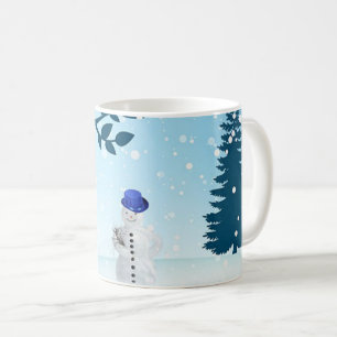 Snow Day With Snow White and Christmas Tree Coffee Mug