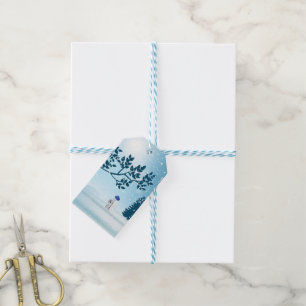 Snow Day With Snow White and Christmas Tree Gift Tags