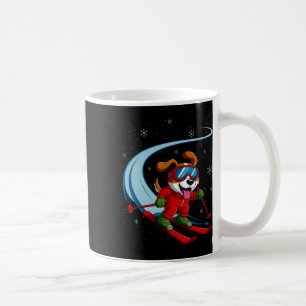 Snow Dog Skiing Puppy Cute Winter Sports Funny Ski Coffee Mug
