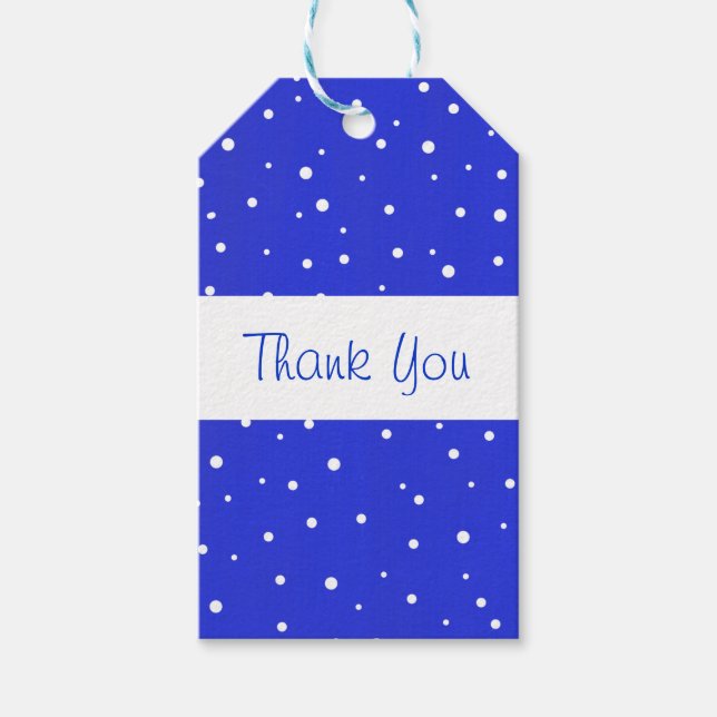 Snow Dots Gift Tags (Front)