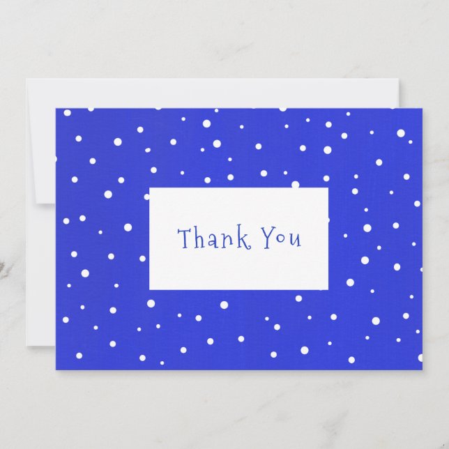 Snow Dots Thank You Card (Front)