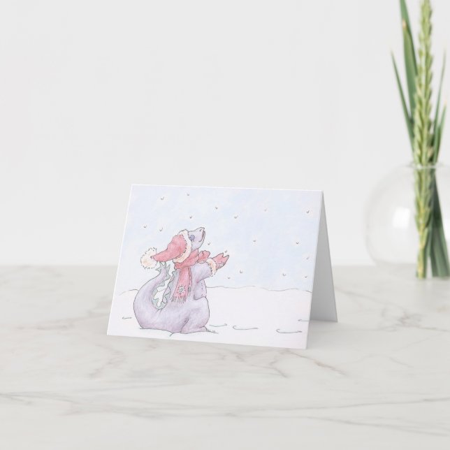 "Snow Dragon" Greeting and Note Cards (Front)