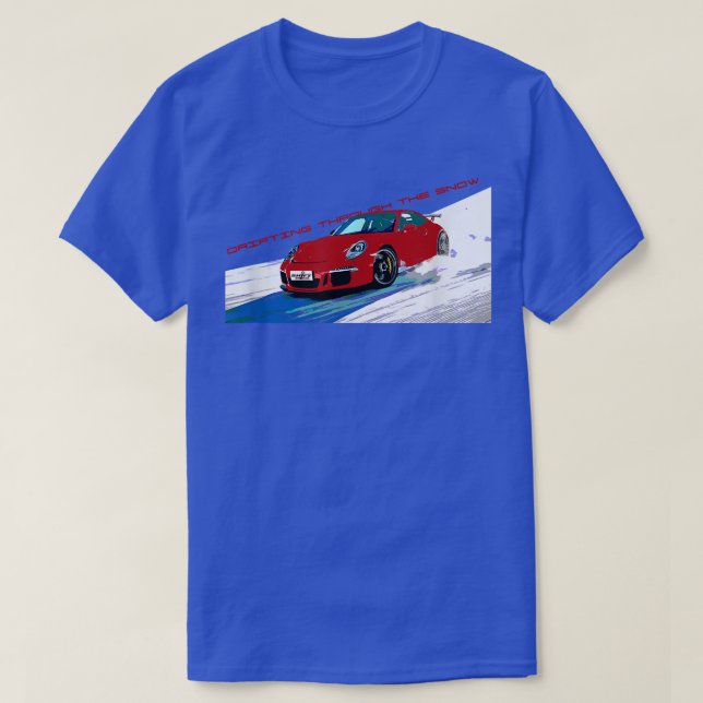 Snow Drifting  991 911 GT3 RS Inspired  T-Shirt (Design Front)