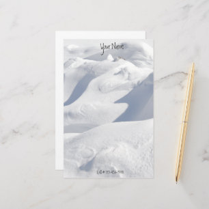 Snow Drifts and Shadows Photograph Personalised Stationery