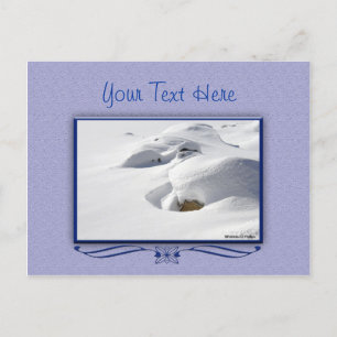 Snow Drifts Over Rocks Scenic Beauty Photo Custom Postcard