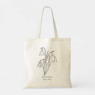 Snow drop - January birth month flower  Tote Bag