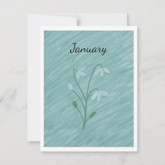 Snow Drop (January) Card