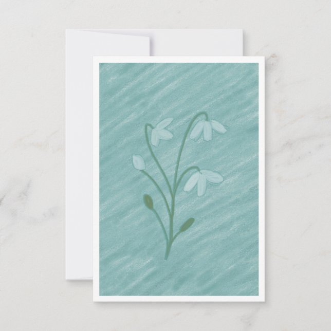 Snow Drop (January) Greeting Card (Front)