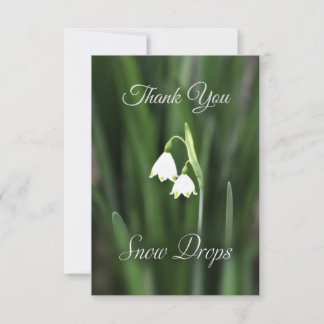 Snow Drops Flower  Thank You Card