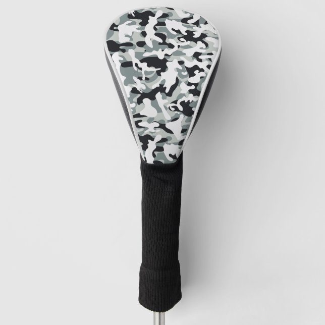 Snow Dust Camouflage  Golf Head Cover (Front)