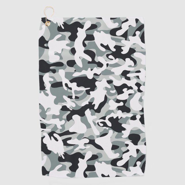 Snow Dust Camouflage   Golf Towel (Front)