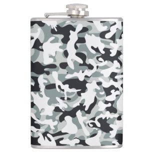 Snow Dust Camouflage Hip Flask
