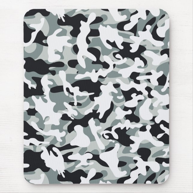 Snow Dust Camouflage  Mouse Mat (Front)