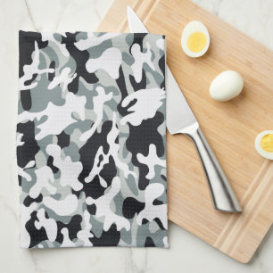 Snow Dust Camouflage Tea Towel