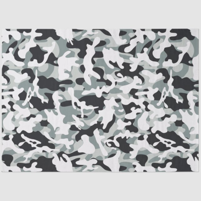 Snow Dust Camouflage Tissue Paper (Front)