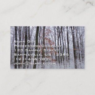 Snow Dusted Forest Winter Landscape Photography Business Card