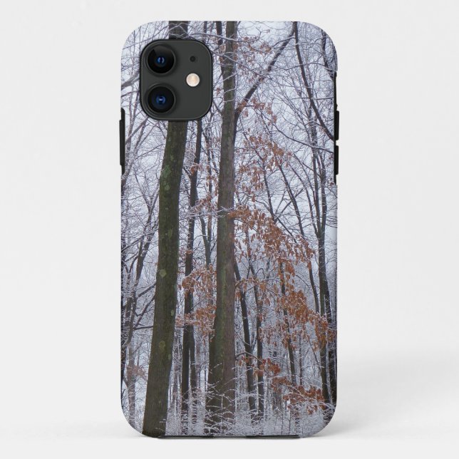 Snow Dusted Forest Winter Landscape Photography Case-Mate iPhone Case (Back)