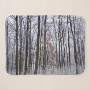 Snow Dusted Forest Winter Landscape Photography Sherpa Blanket