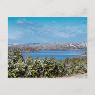 Snow Dusting At Table Rock Lake Postcard