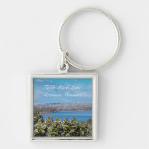 Snow Dusting At Table Rock Lake Square Keychain