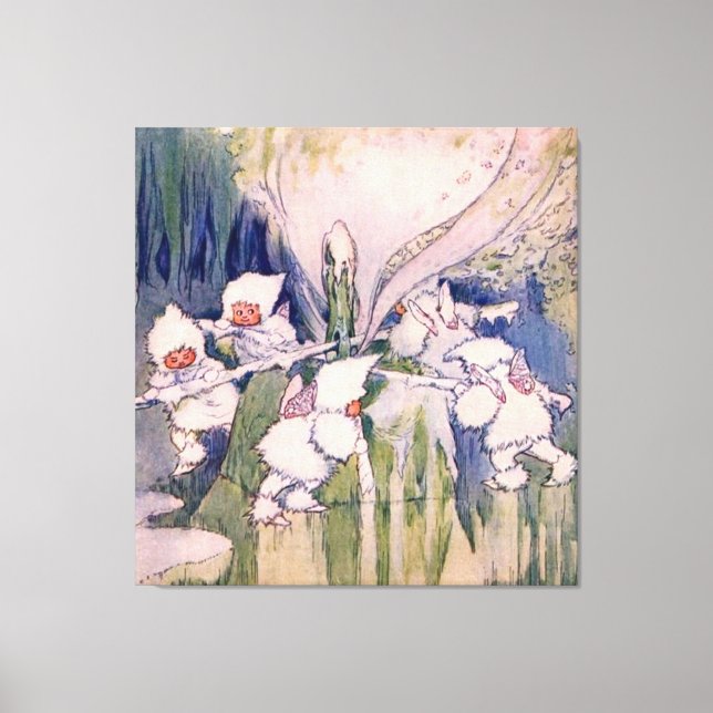Snow Faeries Making Snow Canvas Print (Front)