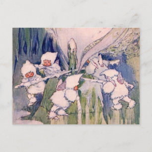 Snow Faeries Making Snow Postcard