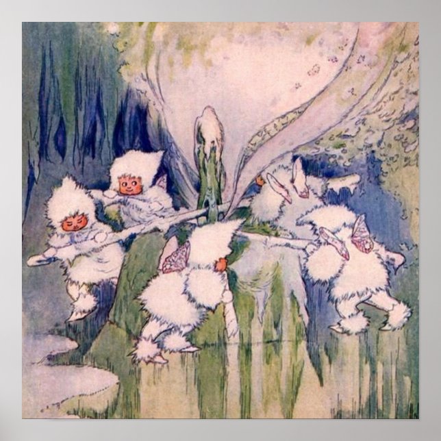 Snow Faeries Making Snow Poster (Front)