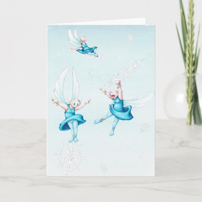 Snow Fairies Holiday Card (Front)