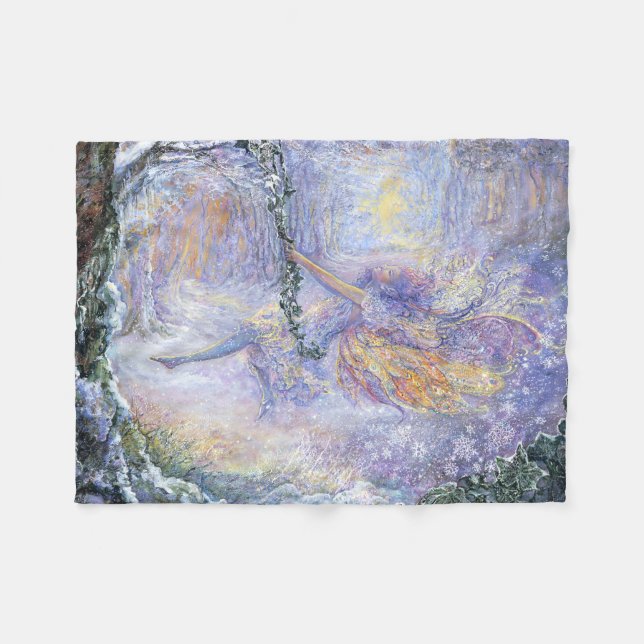 Snow Fairy Fleece Throw Blanket (Front (Horizontal))