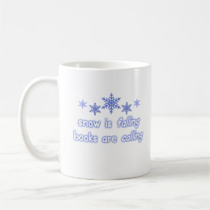 Snow Falling Books Coffee Mug