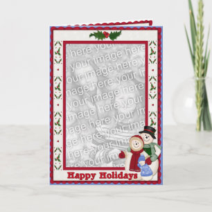 Snow Family Greetings Holiday Card