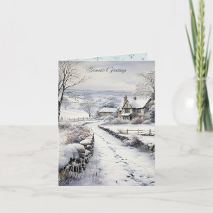 Snow Farm Lanscape Christmas Card