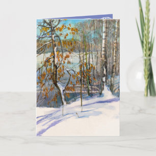 Snow fell holiday card