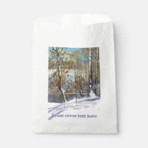 Snow fell Watercolor Favour Bags